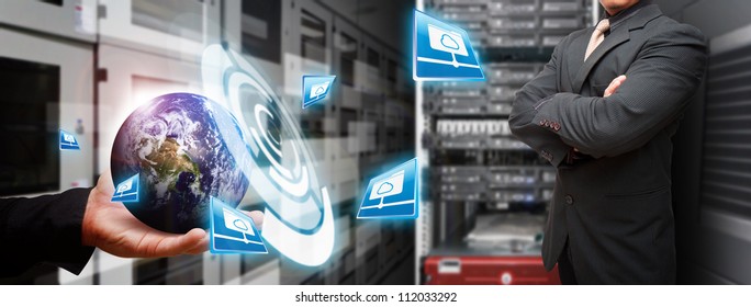 Programmer and digital world to control the system : Elements of this image furnished by NASA