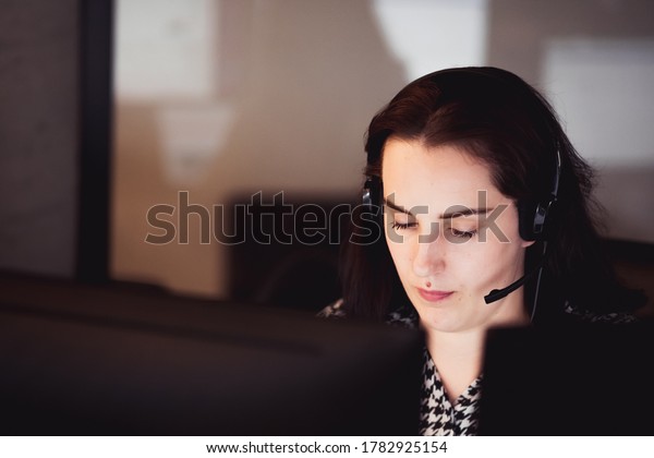 Programmer Girl Works Computer Stock Photo 1782925154 | Shutterstock