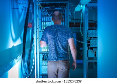 programmer near the server wire