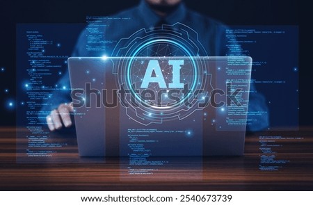 Programmer use AI technology to generate code suggestions, providing real-time assistance for faster development and reducing repetitive coding tasks.