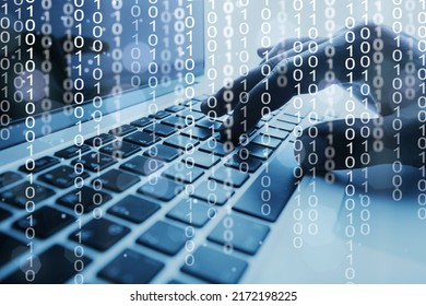 Programmers and cyber security technologies design websites and security, cyberspace concepts.