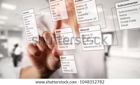 Programmer-woman designs a new database tables