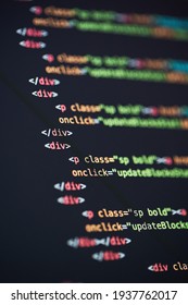 Plano de fundo abstrato de código de programação do desenvolvedor de software.