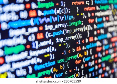 Programming code abstract screen of software developer. Computer script.  (MORE SIMILAR IN MY GALLERY) - Powered by Shutterstock