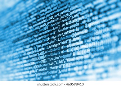 Programming code abstract screen of software developer. 
