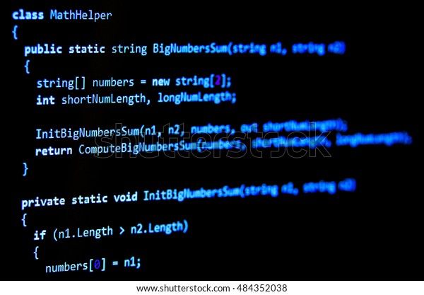 Programming Code Blue Color Written C Stock Photo Edit Now