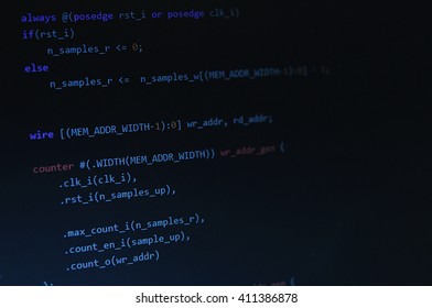Programming Code Dark Background Stock Photo 411386878 | Shutterstock