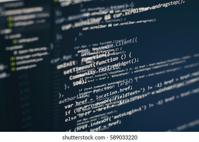 Programming Code On Computer Screen Software Stock Photo 589033220 ...
