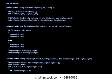 Programming code written in C language syntax