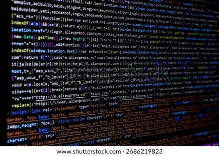 Programming coding screen, web developer coding screen