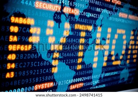 Programming, monitor with code in the screen