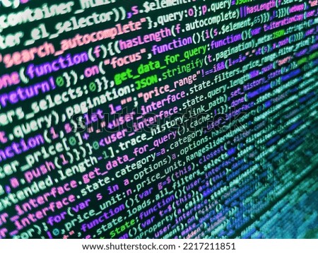 Programming, webdesign HTML printed code. Abstract screen of web developer. Programming code abstract screen of software developer. Python programming developer code