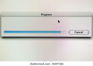 A Progress Bar On A Computer Screen