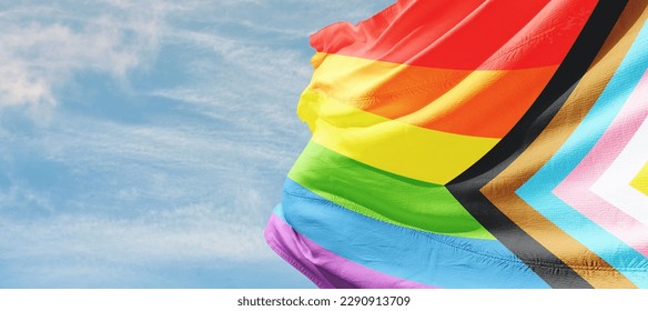 Progress Pride Flag lgbt month 2023