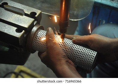In progress Spot Welding process