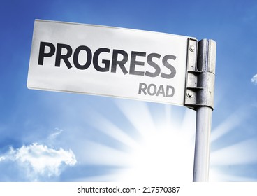 Progress Written On Road Sign Stock Photo 217570387 | Shutterstock