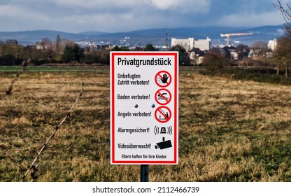 Prohibition Sign. Text: 