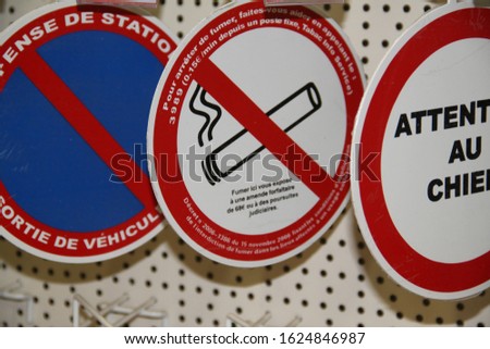 Prohibition signalisation round metallic sygn Stock photo © 