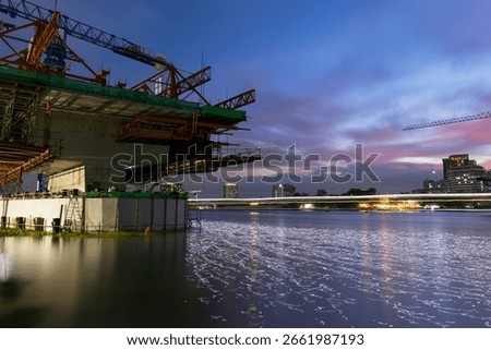 the project aims to construct a high-capacity bridge over the Chao Phraya River,  advanced engineering method and sustainable design principles, A 6-lane bridge with a total length of 356 meters