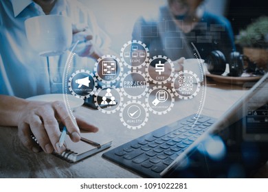 Project Management Diagram Cost Time Scope Stock Photo 1091022281 ...