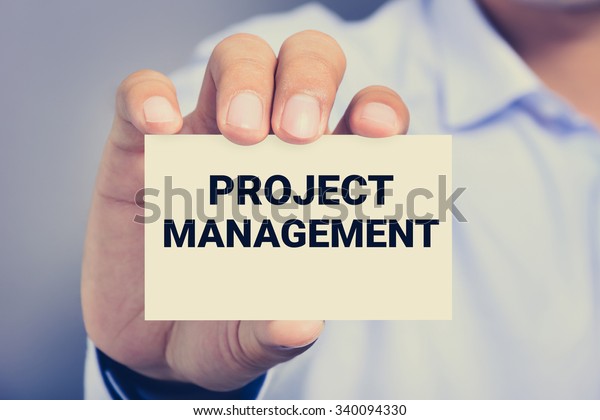 Project Management Message On Card Shown Foto de stock 340094330 ...