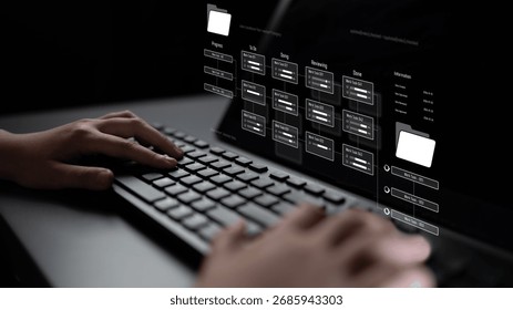 Project management system showing workflow stages, task progress, and review status. Task progress tracks completion, task progress improves workflow, and task progress ensures visibility. Latch