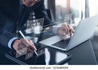 Project manager working with Gantt chart planning schedule, tracking milestones and updating tasks progress, scheduling and management skills, program strategy, project management concept - Shutterstock ID 2156484369
