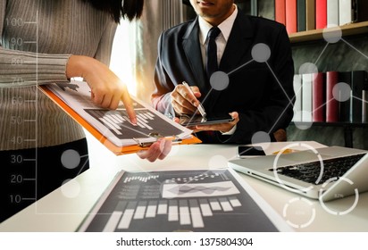 Project Manager Working And Update Tasks With Milestones Progress Planning And Photo Professional Investor Working New Start Up Project In The Office.