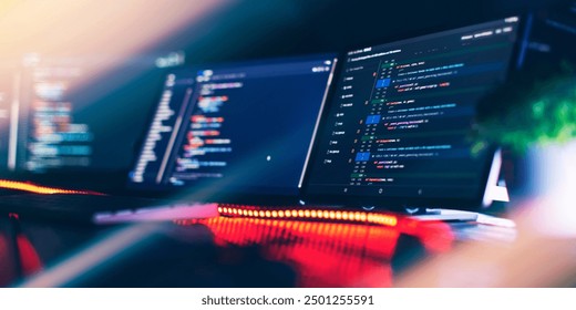 Project managers work new idea. Mobile app developer. Innovative startup project.
