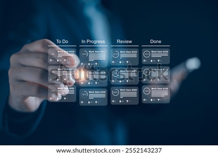 Project plan and manage concept. manager update tasks and milestones progress plan schedule interface program. Digital business timeline management. Business planning software technology