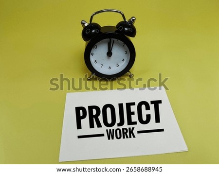 Project Work with Clock Representing Time Management, Deadline Pressure, Productivity Planning, Academic Assignment, or Efficient Work Execution Concept. 
