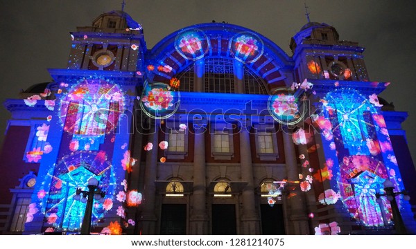 Projection mapping at Osaka city central public\
hall (part2)