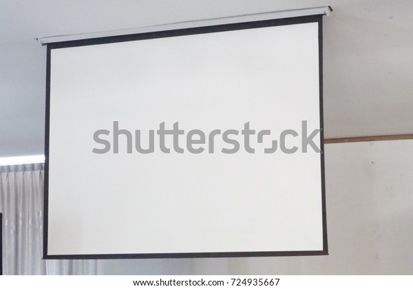 Projection Screen Hang On Ceiling Stock Photo Edit Now 724935667