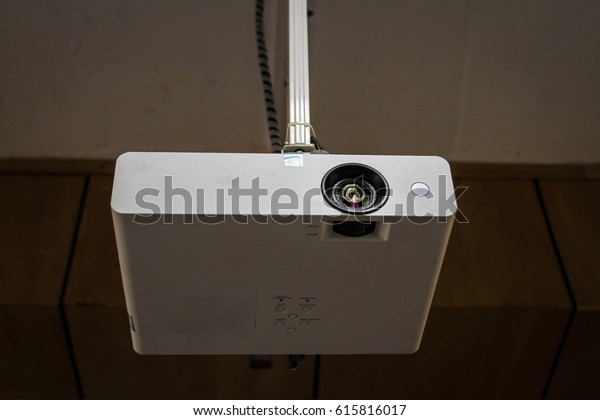 Projector Hang On Ceiling Classroom Stock Photo Edit Now 615816017