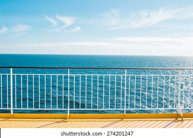 Promenade Deck On The Cruise Ship