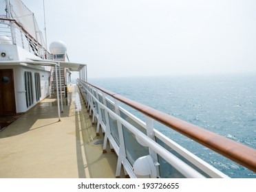 Promenade Deck On A Luxury Cruise Ship