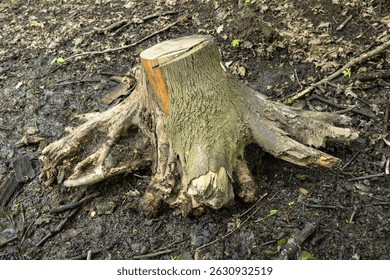 Un tocón árbol destacado