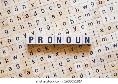 Pronoun Word Concept On Cubes