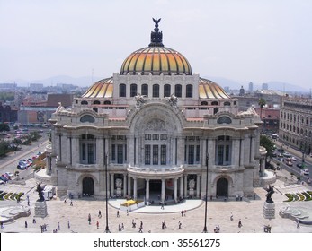 pronounced artistic monument by UNESCO in 1987 is the premier opera house of Mexico City - Shutterstock ID 35561275