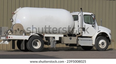 Propane trucks deliver propane to houses in rural areas. 