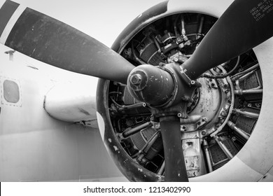 Propeller Engine Aircraft Airplane Have Three Stock Photo 1213402990 ...