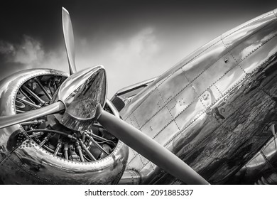 propeller of an historical aircraft - Shutterstock ID 2091885337