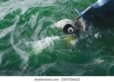 propeller of a motorboat engine