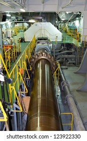 Propeller Shaft Of The Large Container Ship