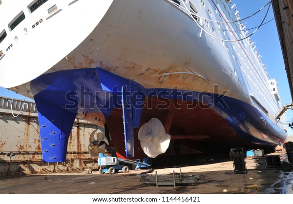 Propeller Under Reconstruction Under Ship Big Stock Photo Edit Now