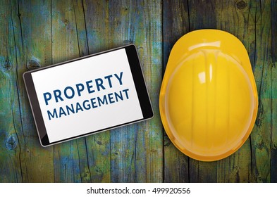 Property Management Concept Displayed On Tablet Pc