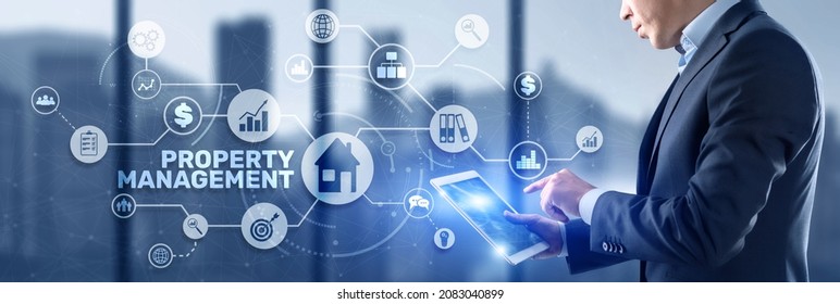 Property management. Operation control maintenance and oversight of real estate and physical property - Shutterstock ID 2083040899