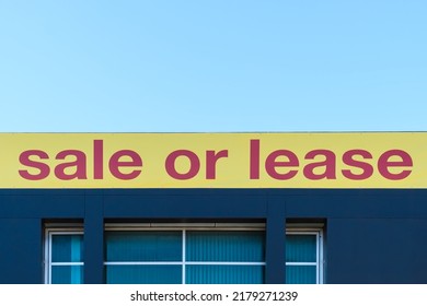 Property For Sale Banner Displayed On The Building Facade In South Australia