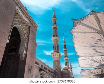 Prophet Muhammad Mosque And The Blue Sky.