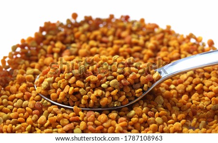 Propolis bees bee pollen on white background